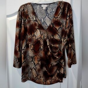 Chicos Snake print top size 3 or xl